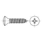 TREM Stainless Steel Raised Countersunk Cross Head Self-Tapping Screws Ø2.9–4.8 mm