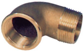 Allpa Brass 90° Elbow, 1-1/2", Inner- & Outer Thread