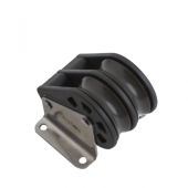 Barton N04250 - Double Upright Block Size 4 58mm – Plain Bearing, 2x Ø58mm Sheaves, Max Rope 12mm