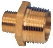 Allpa Brass Reducing Nipple, 1-1/4"x1"