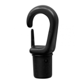 Black Nylon Snap Hooks for Shock Cord, 10 pcs