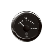 VDO A2C59514099 - Fresh Water Level Gauge (resistive) E -1/2 - F, 3-180 Ohm, Black ViewLine 52 mm