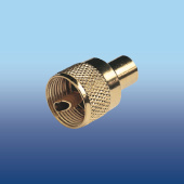 Glomex RA132GOLD Gold Plated PL-259 Male Connector, Twist On For RG58/U Cable