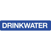 Marine Drinking Water Identification Sticker, Dutch, Soft PVC, 100×20 mm