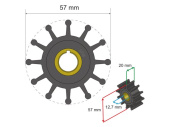 Albin 06-01-013 - Premium Impeller Kit