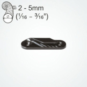 Clamcleat CL214 Fine Line Port Nylon Cleat for 2–5 mm Rope, Black