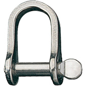 Ronstan RF617 Stainless Steel D Shackle, 1/4" Coined Pin