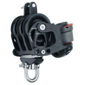 Harken 6243 - 45mm Aluminum Element Triple Block Swivel, Becket, Cam Cleat