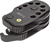 Antal 852.080/R - Aluminum Double Deck Block With Spiralstopper, Ø80mm, Plate For Ø6-14mm Line, Swl 1000kg, Right