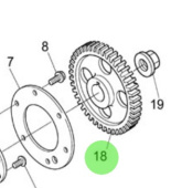 Nanni Diesel 970314870 - Injection Pump Gear for N4.85 and N4.100 Engines