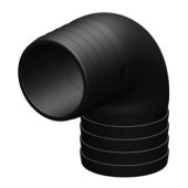 TruDesign Hose Connector 90° - 50 mm, Black