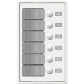 Blue Sea Waterproof 6-Circuit Panel Grey Buttons