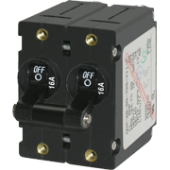 Blue Sea 7348 - Circuit Breaker A-Series Double Pole Toggle 16A Black