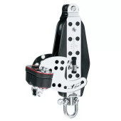 Harken 1566 - MR 76mm Fiddle Block With Ratchet, Becket And Cam Cleat Starboard