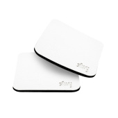 Silwy U000-QU-W-2 - Square metal nano gel pads, white, set of 2