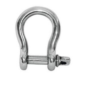 Plastimo Stainless Steel Bow Shackles with Safety Double-Thread Pin