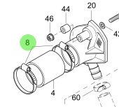 Steyr 2177462-0 - Stainless Steel Hose Clamp 50-70/12 for MO164M40 and MO144V38 Engines