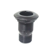 Nuova Rade 31351 - Thru-Hull W/Fl.Flange, 1 7/8'', For Ø39mm Hose, Black