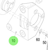 Steyr 2180983-0 - Raw Water Pump Bracket in RAL9006 for SE Marine Engines