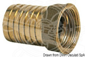 Osculati Cast Brass Female Hose Connector, 1/4" to 3", 8–80 mm Hose Tail
