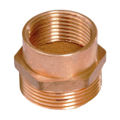 Brass Nipple, Reducing Socket 1" Internal Thread X Tapered 1.1/4" External Thread