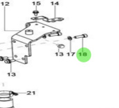 Nanni Diesel 39120305 - Seawater Pump Bolt for T4.230 and T4.270 Engines