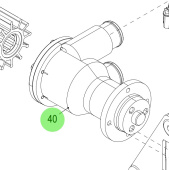 Steyr 800828 - Raw Water Pump in RAL9006 for SE266E40v1 Engines