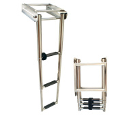 Lalizas 99504 - Platform Ladder, Telescopic, 3 Steps, Stainless Steel 316, 295x870mm