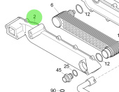 Steyr 2203260-9 - Painted Oil Cooler Housing for MO174V40 Engines