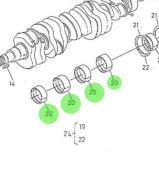 Nanni Diesel 970302987 - Oil Slinger for Crankshaft-Pistons Assembly