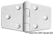 Osculati 38.823.31 - Reinforced Nylon Hinge, White 65x40 mm