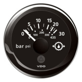 VDO A2C59514141 - Transmission oil pressure 0-30bar / 0-435psi Black ViewLine 52 mm