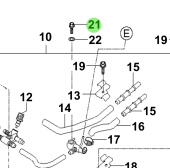 Bukh 31486-27400 - Banjo Bolt for R210J Fuel Lines