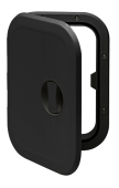 Allpa Plastic Hatch, 373x270mm, 180°, Removable, Black