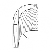 Teak Outside Corner Edge Profile