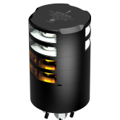 Lopolight 301-113ST+112G2ST-B - Navigation Light 3NM Double Towing + Double 360° White, Black Anodized