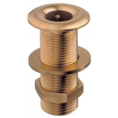 Guidi Thru-Hull Connection Straight Yellow Brass, BSPP Thread