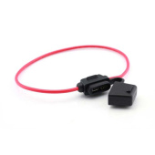 Flat Plug Fuse Holder 1.5 mm² Red Cable
