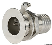 Osculati AISI 316 Stainless Steel Flush-Mount Skin Fitting with Hose Adaptor, 1/2" to 1-1/2"