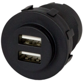 Plastimo 66301 - USB Socket Black 5a With Light