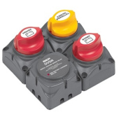 BEP 716-SQ-140A-DVSR-B – Dual Battery Charging Cluster, Square, for Single Engine / 2 Battery Banks