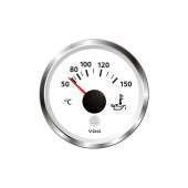 VDO A2C59514233 – ViewLine Engine Oil Temperature Gauge 150°C White 52 mm
