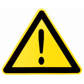 Marine General Caution Warning Sticker, Exclamation Mark Symbol, Soft PVC