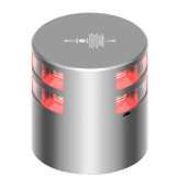 Lopolight 201-014ST-180-CD - Navigation Light 2NM 180° Red, Double, Silver W/Conn & Alu-Base (CD)