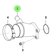 Bukh 00500-BS124 - Air Filter Connector for S270J Engines