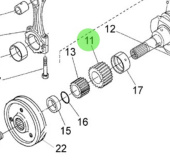 Nanni Diesel 970304116 - Crankshaft Gear for HE and N Series Engines