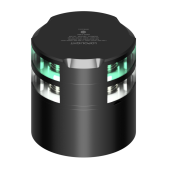 Lopolight 201-012+015-B-CD - Navigation Light 2NM 360° White + Green, Black W/Conn & Alu-Base CD