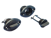 Nuova Rade 43463 - Drain Sockets with Captive Plug, 54x33mm, Oval, Black