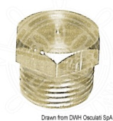 Osculati Brass Male Thread Plug, Hex Head Pipe Plug, 1/4" to 2"