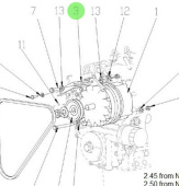 Nanni Diesel 95203081 - Alternator Belt Tensioner for HE Series Engines
